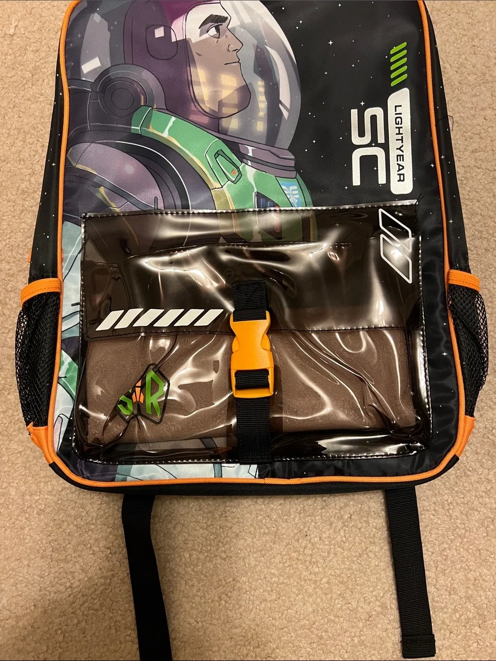Disney Lightyear Kids Backpack - Black, Orange, Green